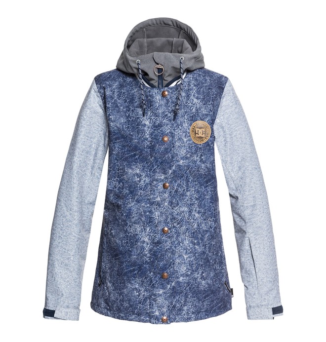 dcshoes, Women's DCLA Snow Jacket, DARK BLUE ACID WASH DENIM A (bsn6) 0 Women's DCLA Snow Jacket Blue EDJTJ03034 DC Shoes