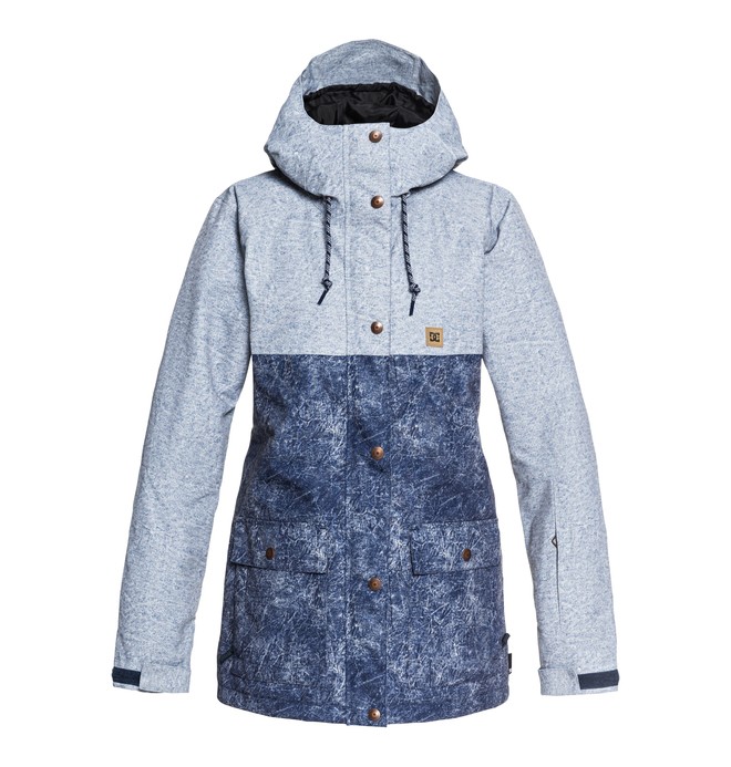 dcshoes, Women's Cruiser Snow Jacket, DARK BLUE ACID WASH DENIM A (bsn6) 0 Women's Cruiser Snow Jacket Blue EDJTJ03036 DC Shoes