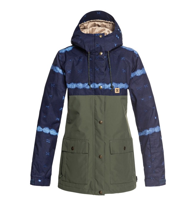 dcshoes, Women's Cruiser Snow Jacket, DARK BLUE MUD CLOTH B (bsn8) 0 Women's Cruiser Snow Jacket Blue EDJTJ03036 DC Shoes