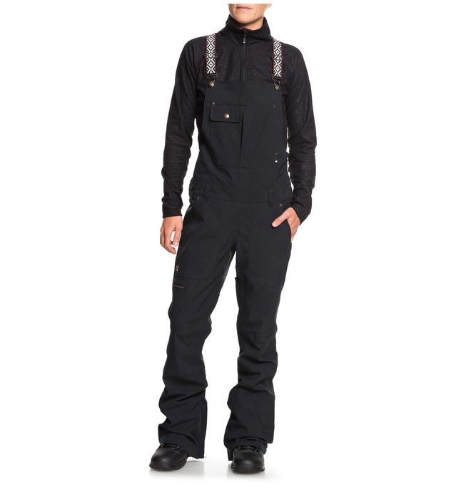 dcshoes, Women's Collective Snow Bib Pants, BIO WASH BLACK (kvj0) 0 Women's Collective Snow Bib Pants Black EDJTP03016 DC Shoes