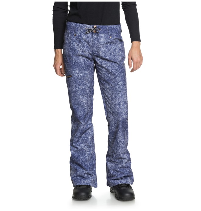 dcshoes, Women's Viva Snow Pants, DARK BLUE ACID WASH DENIM A (bsn6) 0 Women's Viva Snow Pants Blue EDJTP03017 DC Shoes