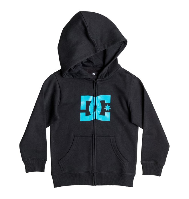 dcshoes, Boy's 4-7 Star Zipped Hoodie, BLACK GID (bkr0) 0 Boy's 4-7 Star Zipped Hoodie EDKSF03000 DC Shoes