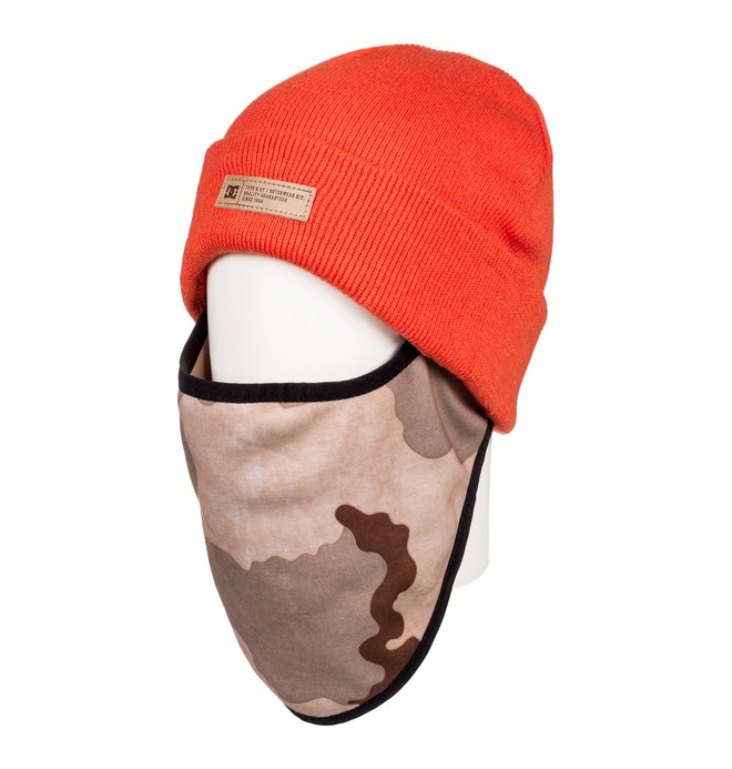 dcshoes, Variable Face Warmer Beanie, RED ORANGE (nmn0) 0 Variable Face Warmer Beanie Orange EDYAA03141 DC Shoes