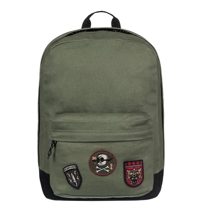 dcshoes, Men's Backstack Canvas 18.5L Medium Backpack, VINTAGE GREEN (gzj0) 0 Men's Backstack Canvas 18.5L Medium Backpack Green EDYBP03136 DC Shoes