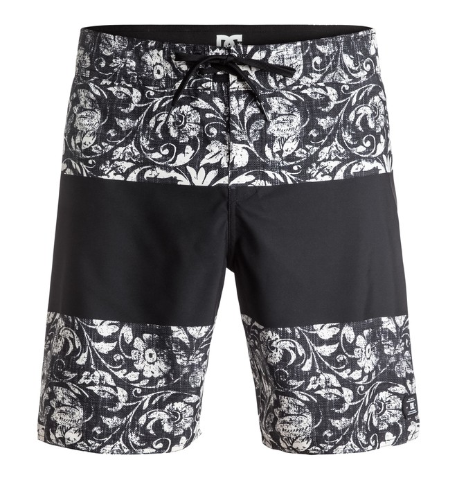 dcshoes, Men's Roellen 18" Boardshorts, BLACK REGAL RAGS (kvj2) 0 Men's Roellen 18" Boardshorts EDYBS03053 DC Shoes
