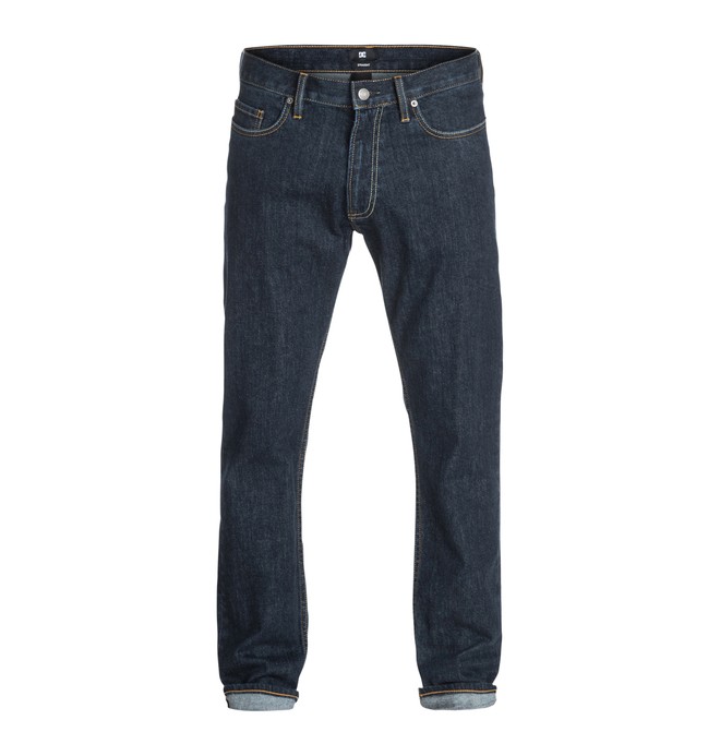 Worker Basic Straight Jean Indigo Rinse 32 EDYDP03069 0 Men's Worker Basic 32" Straight Fit Jeans EDYDP03069 DC Shoes