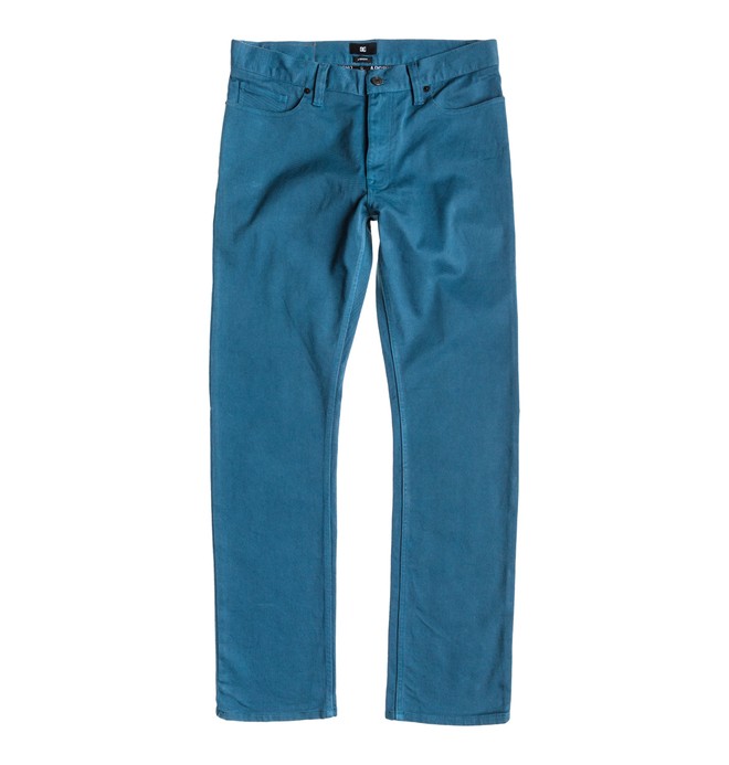 dcshoes, Men's Worker Elevated Color Straight Jean 32 Jeans, BLUESTEEL (bpn0) 0 Men's Worker Elevated Color Straight Jean 32 Jeans EDYDP03075 DC Shoes