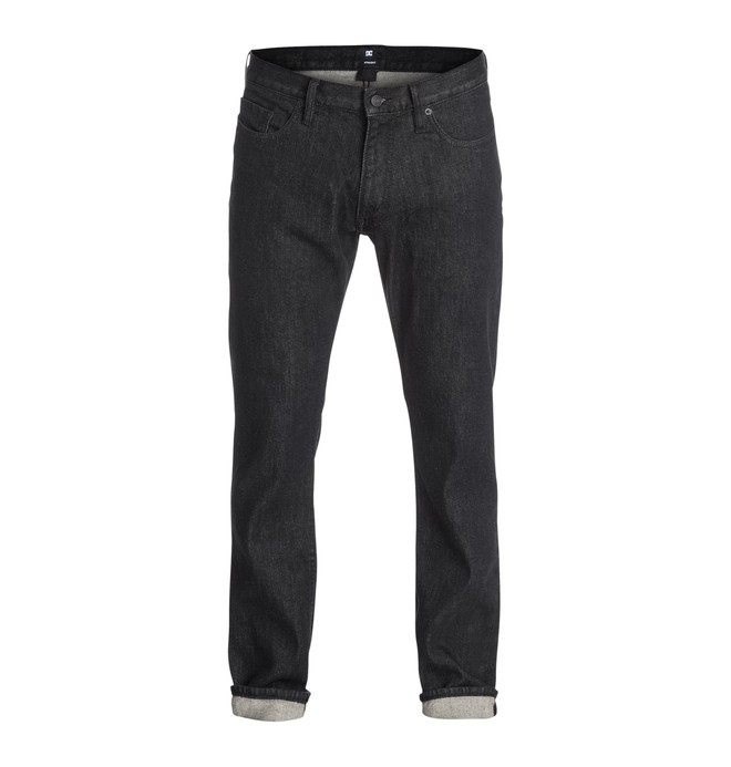 dcshoes, Men's Worker Basic Straight Fit 34" Jeans, BLACK RINSE (bspw) 0 Men's Worker Basic Straight Fit 34" Jeans EDYDP03128 DC Shoes