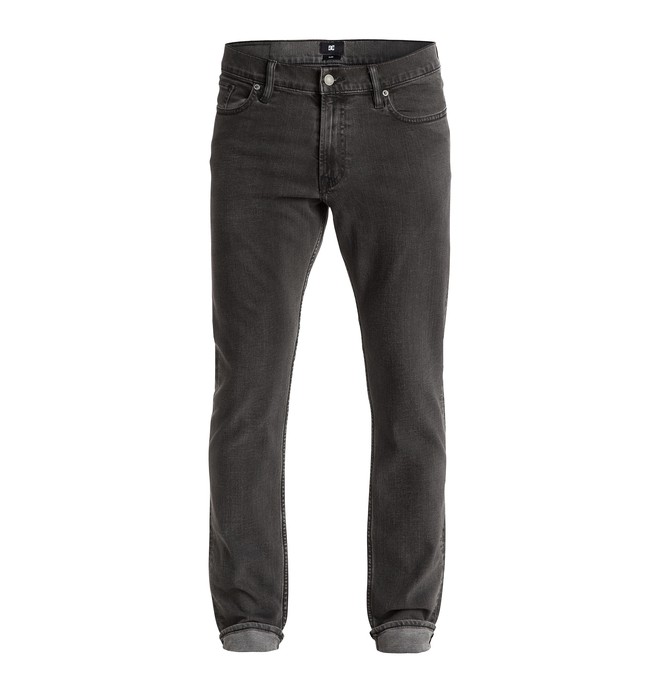 dcshoes, Men's Washed Slim Fit Grey On Grey 32" Jeans, GREY ON GREY (krpw) 0 Men's Washed Slim Fit Grey On Grey 32" Jeans EDYDP03150 DC Shoes