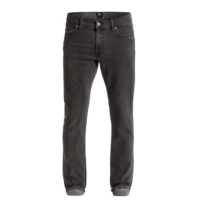 dcshoes, Men's Washed Slim Fit Grey On Grey 34" Jeans, GREY ON GREY (krpw) 0 Men's Washed Slim Fit Grey On Grey 34" Jeans EDYDP03169 DC Shoes