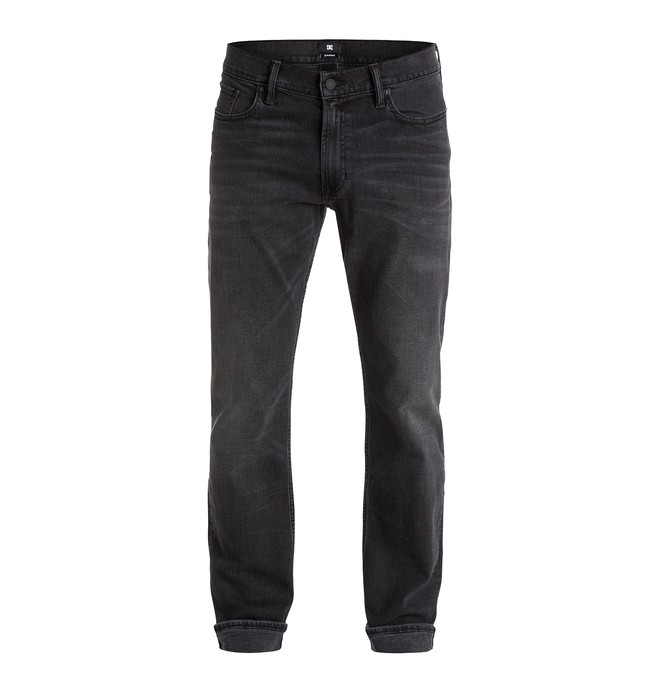 Washed Straight Fit Medium Worn Black 34" EDYDP03170 0 Washed Straight Fit Medium Worn Black 34" - Jean straight EDYDP03170 DC Shoes