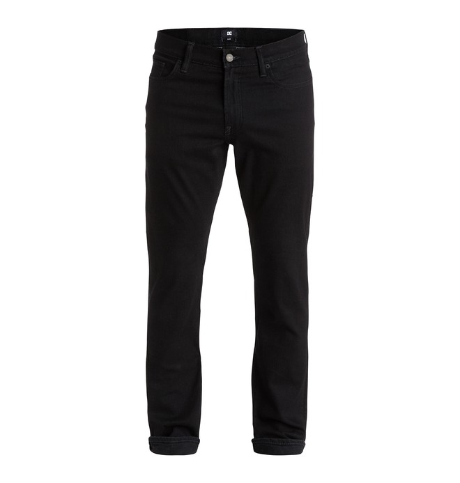 dcshoes, Men's Worker Slim Fit Black Rinse 34" Jeans, BLACK BLACK RISE (kvdw) 0 Men's Worker Slim Fit Black Rinse 34" Jeans EDYDP03179 DC Shoes