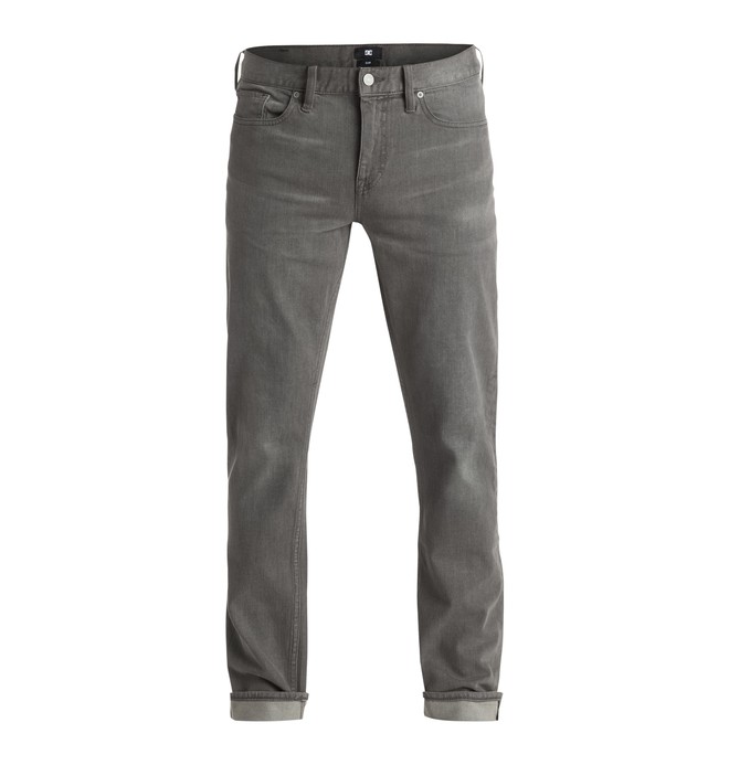 dcshoes, Men's Washed Slim Fit 32" Jeans, LIGHT GREY (sjpw) 0 Men's Washed Slim Fit 32" Jeans EDYDP03202 DC Shoes