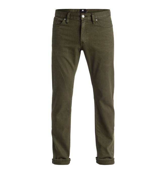 dcshoes, Men's Color Straight Fit Jeans, DARK OLIVE (csn0) 0 Men's Color Straight Fit Jeans EDYDP03248 DC Shoes