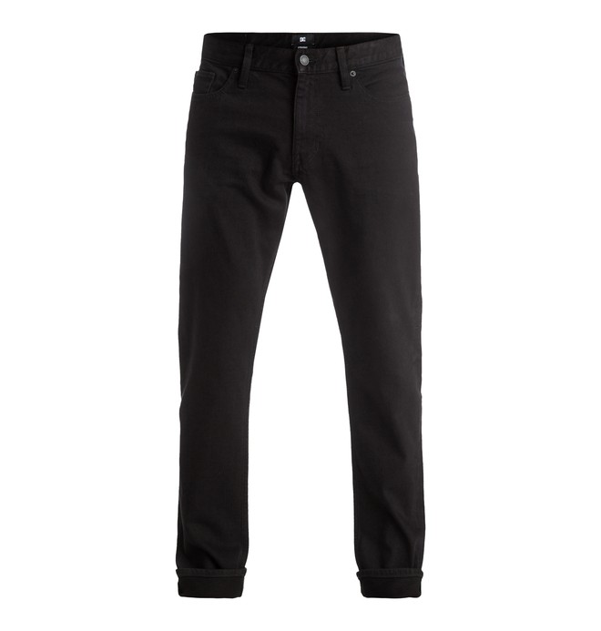 dcshoes, Men's Worker Black Rinse Straight Straight Fit Jeans, BLACK BLACK RINSE (kvdw) 0 Men's Worker Black Rinse Straight Straight Fit Jeans EDYDP03303 DC Shoes
