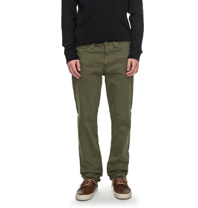 dcshoes, Men's Sumner Slim Slim Fit Jeans, VINTAGE GREEN (gzj0) 0 Men's Sumner Slim Slim Fit Jeans Green EDYDP03329 DC Shoes