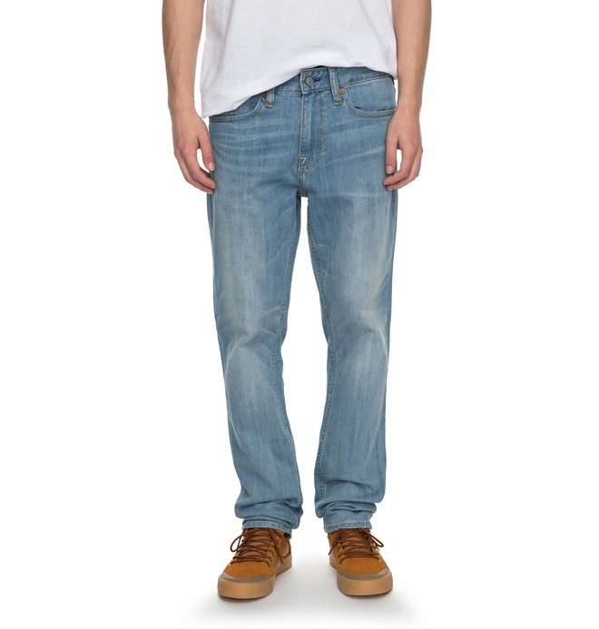 dcshoes, Worker Light Indigo Bleach Slim - Jean slim, LIGHT INDIGO BLEACH (bfgw) 0 Worker Light Indigo Bleach Slim - Jean slim EDYDP03334 DC Shoes