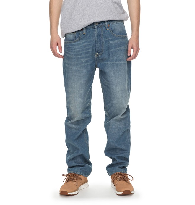 dcshoes, Worker Light Indigo Bleach Relaxed - Jean ample, LIGHT INDIGO BLEACH (bfgw) 0 Worker Light Indigo Bleach Relaxed - Jean ample Bleu EDYDP03342 DC Shoes