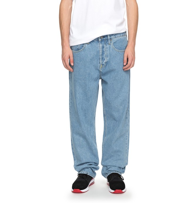 dcshoes, Men's Worker Relaxed Relaxed Fit Jeans, VINTAGE BLEACH (blcw) 0 Men's Worker Relaxed Relaxed Fit Jeans Blue EDYDP03344 DC Shoes