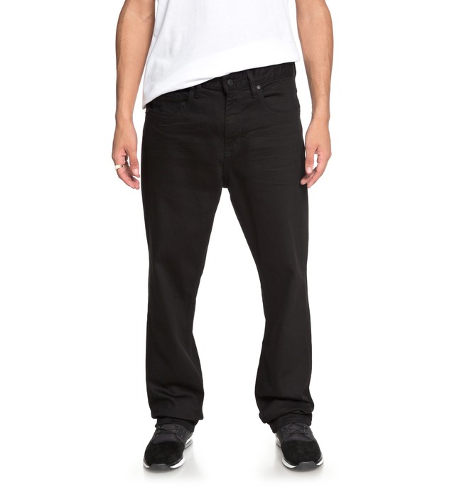 dcshoes, Men's Worker Black Rinse Relaxed Fit Jeans, BLACK RINSE (kvjw) 0 Men's Worker Black Rinse Relaxed Fit Jeans Black EDYDP03349 DC Shoes