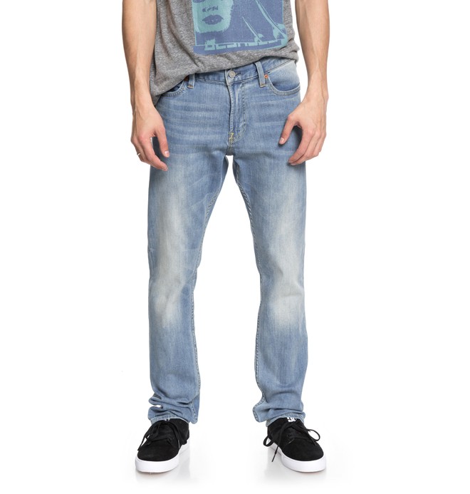 dcshoes, Worker Light Indigo Blue - Jean slim, LIGHT INDIGO BLEACH (bfgw) 0 Worker Light Indigo Blue - Jean slim Bleu EDYDP03363 DC Shoes