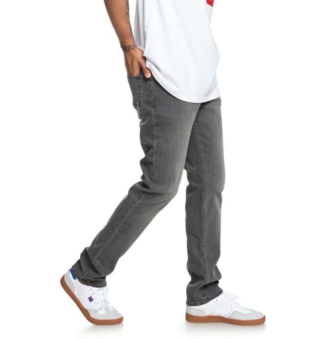 dcshoes, Worker Medium Grey - Jean coupe droite pour Homme, MEDIUM GREY (kpvw) 0 Worker Medium Grey - Jean coupe droite pour Homme Noir EDYDP03375 DC Shoes