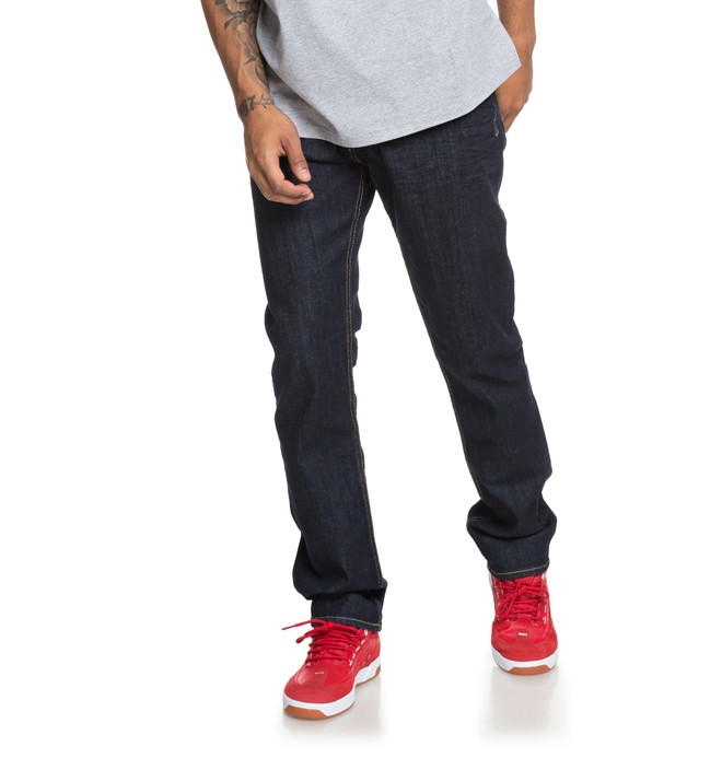 dcshoes, Worker Indigo Rinse - Straight Fit Jeans, INDIGO RINSE (btkw) 0 Worker Indigo Rinse - Straight Fit Jeans EDYDP03376 DC Shoes