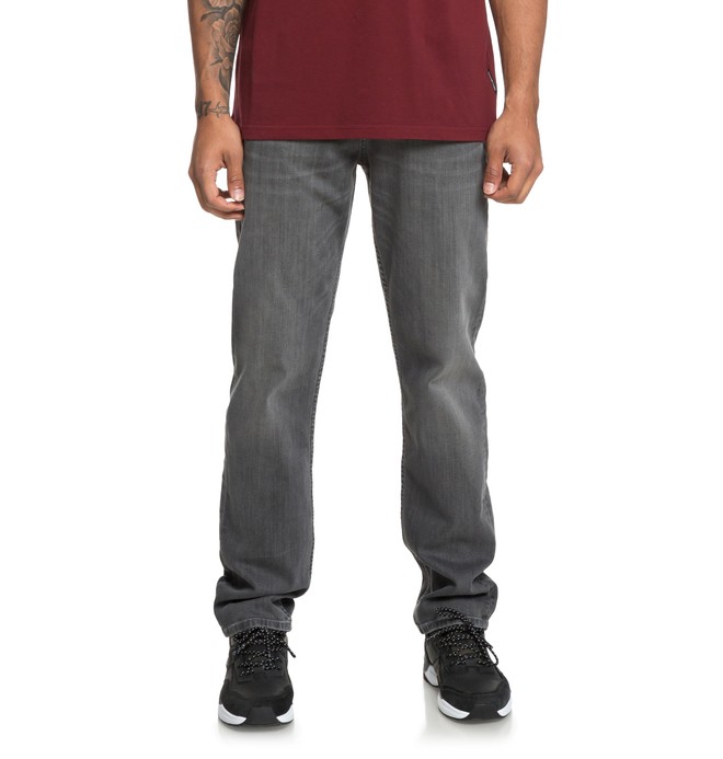 dcshoes, Worker Medium Grey - Relaxed Fit Jeans for Men, MEDIUM GREY (kpvw) 0 Worker Medium Grey - Relaxed Fit Jeans for Men Black EDYDP03379 DC Shoes