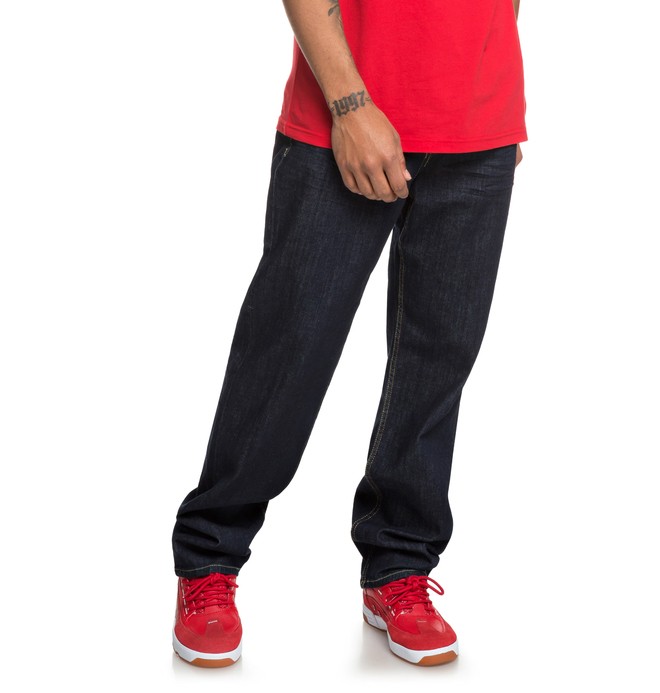 dcshoes, Worker Indigo Rinse Relaxed Fit Jeans, INDIGO RINSE (btkw) 0 Worker Indigo Rinse Relaxed Fit Jeans Blue EDYDP03386 DC Shoes