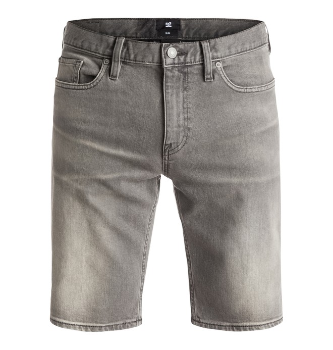 dcshoes, Washed Slim - Short denim, LIGHT GREY (sjpw) 0 Washed Slim - Short denim EDYDS03007 DC Shoes