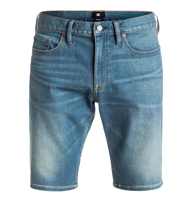 dcshoes, Washed Straight - Short en denim, MEDIUM INDIGO BLEACH (bjdw) 0 Washed Straight - Short en denim EDYDS03016 DC Shoes