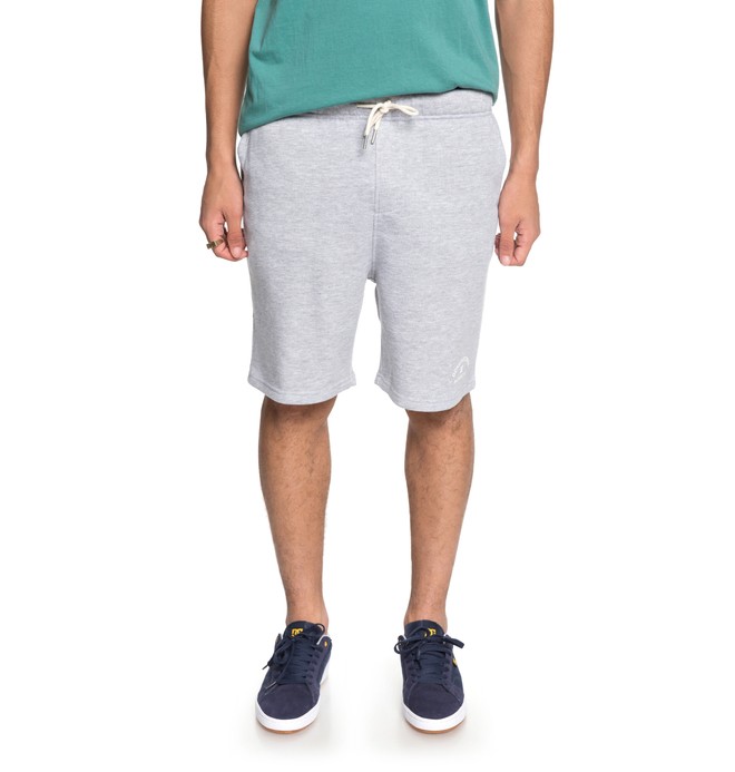 dcshoes, Rebel - Short de Felpa para Hombre, GREY HEATHER (knfh) 0 Rebel - Short de Felpa para Hombre Negro EDYFB03049 DC Shoes