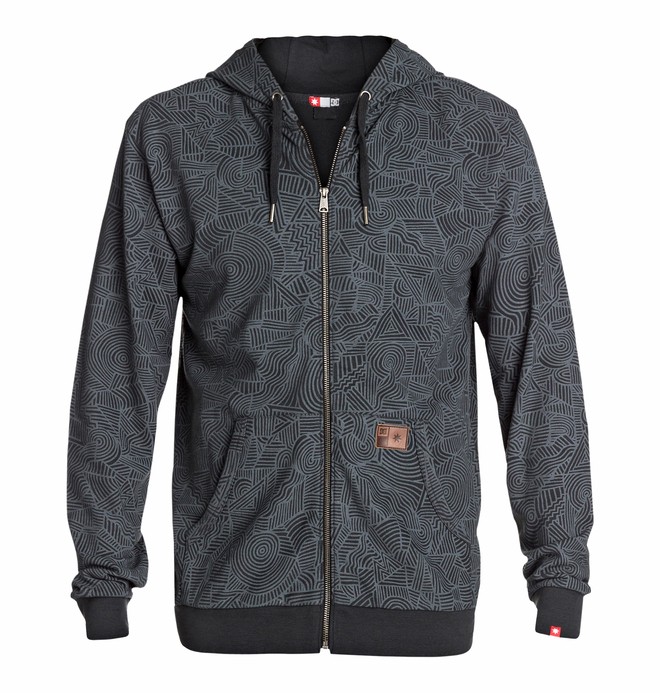 Core Zip Print EDYFT03071 0 Men's Core Zip Print Sweatshirt EDYFT03071 DC Shoes