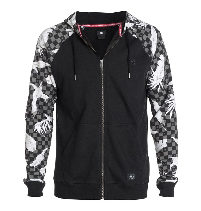 dcshoes, Men's Maywood Sweatshirt, LEAFY CHECK BLACK (kvj1) 0 Men's Maywood Sweatshirt EDYFT03088 DC Shoes