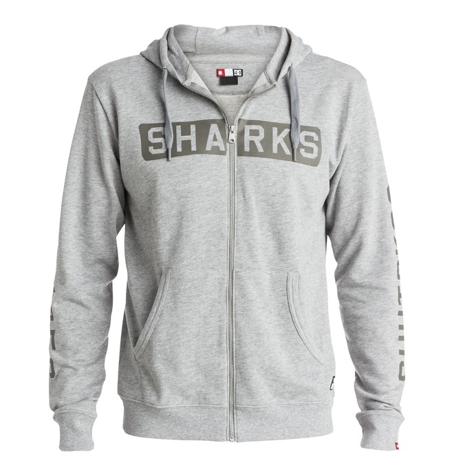 dcshoes, Men's DC x Shut Sharks 86 Zip-Up Hoodie, HEATHER GREY (knfh) 0 Men's DC x Shut Sharks 86 Zip-Up Hoodie EDYFT03151 DC Shoes