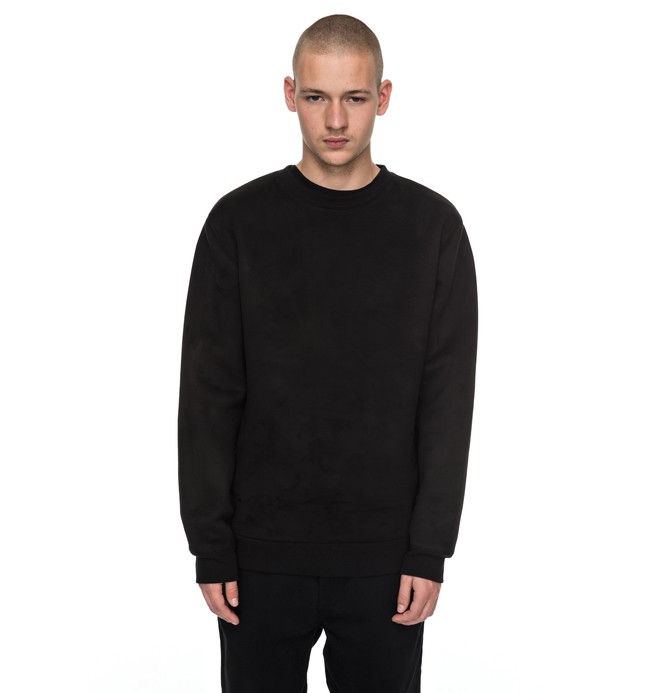 dcshoes, Atchison - Sweatshirt imitation suède pour Homme, BLACK (kvj0) 0 Atchison - Sweatshirt imitation suède pour Homme Noir EDYFT03299 DC Shoes