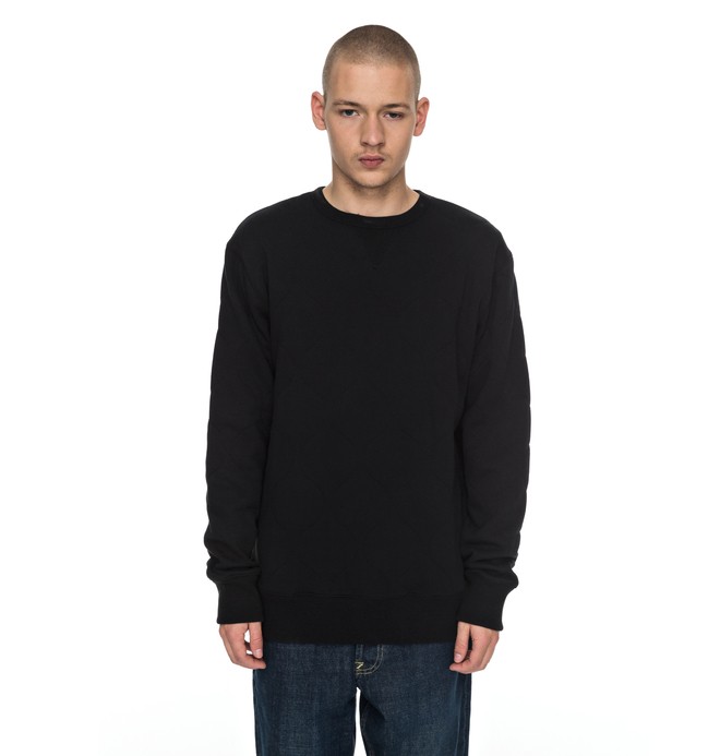 dcshoes, Eberly - Doorgestikt Sweatshirt, BLACK (kvj0) 0 Eberly - Doorgestikt Sweatshirt Black EDYFT03311 DC Shoes