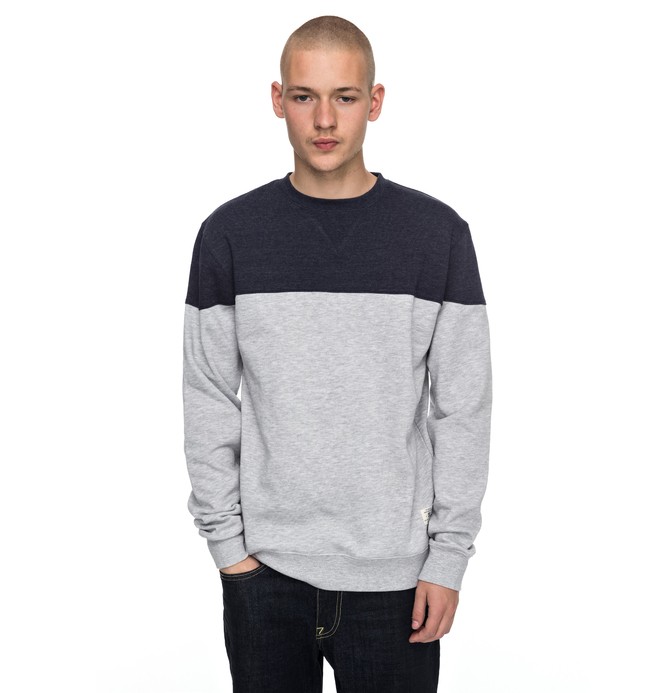 dcshoes, Rebel Block - Sweat, GREY HEATHER (knfh) 0 Rebel Block - Sweat Noir EDYFT03315 DC Shoes