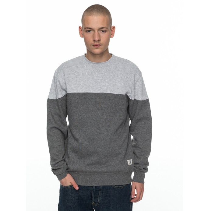dcshoes, Rebel Block - Sweat, CHARCOAL HEATHER (kteh) 0 Rebel Block - Sweat Noir EDYFT03315 DC Shoes