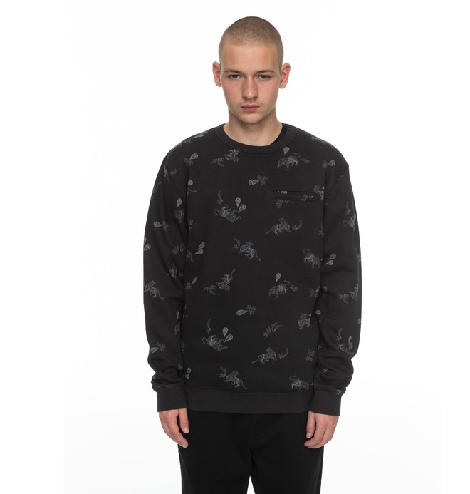 dcshoes, Ranstead - Sweatshirt, BLACK TIGER AMBUSH (kvj6) 0 Ranstead - Sweatshirt Black EDYFT03321 DC Shoes