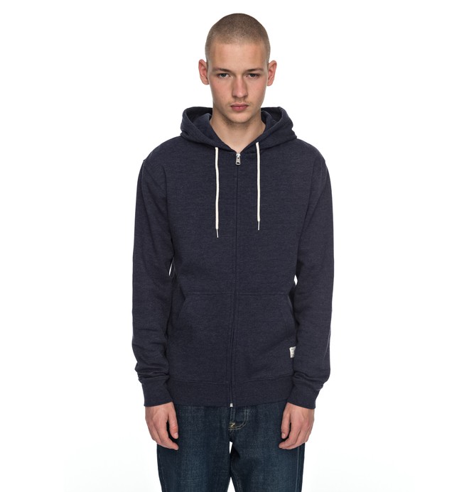 dcshoes, Rebel Zipper Up Hoodie, DARK INDIGO (byj0) 0 Rebel Zipper Up Hoodie EDYFT03332 DC Shoes