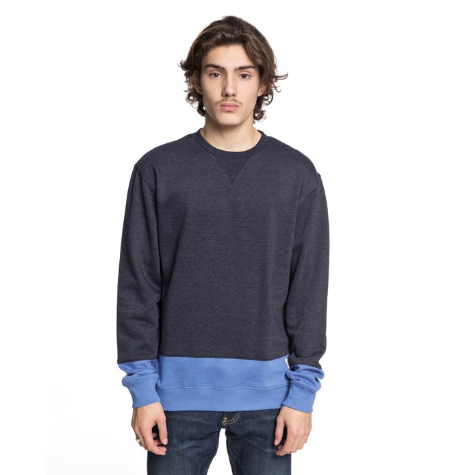 dcshoes, Men's Rebel Block Sweatshirt, DARK INDIGO (byj0) 0 Men's Rebel Block Sweatshirt EDYFT03345 DC Shoes