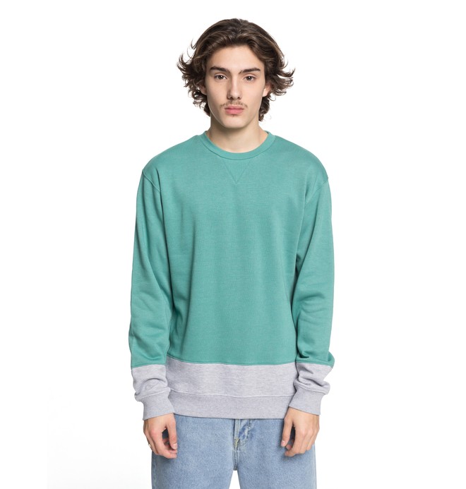dcshoes, Rebel Block - Sudadera para Hombre, DEEP SEA (gmw0) 0 Rebel Block - Sudadera para Hombre Verde EDYFT03345 DC Shoes