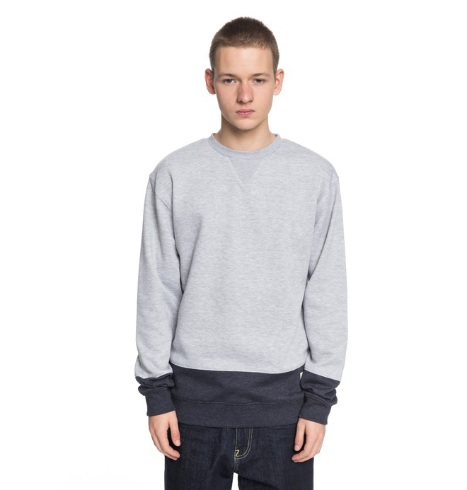 dcshoes, Rebel Block - Sudadera para Hombre, GREY HEATHER (knfh) 0 Rebel Block - Sudadera para Hombre Negro EDYFT03345 DC Shoes