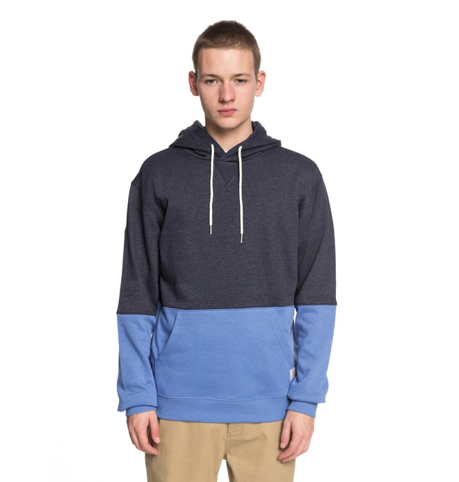 dcshoes, Men's Rebel Block Hoodie, byj0 (byj0) 0 Men's Rebel Block Hoodie Blue EDYFT03346 DC Shoes
