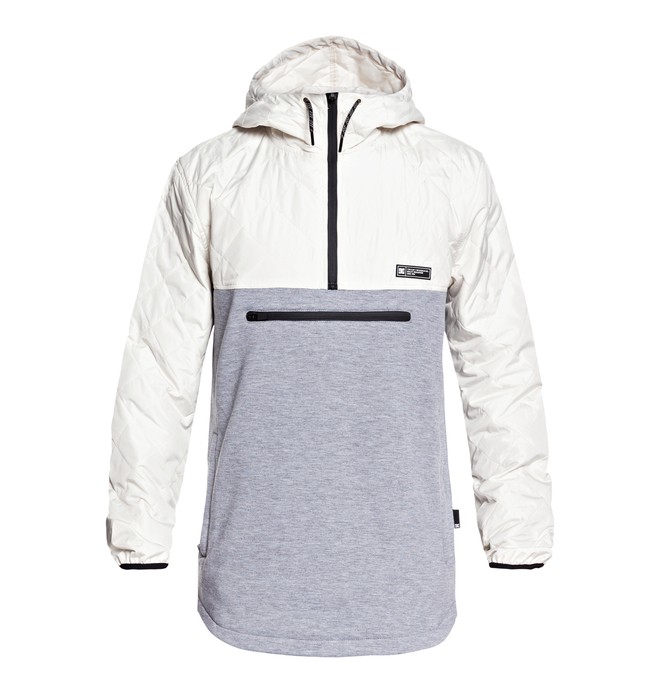 dcshoes, Barricade Technical Half Zip Hoodie, SILVER BIRCH (wej0) 0 Barricade Technical Half Zip Hoodie White EDYFT03362 DC Shoes