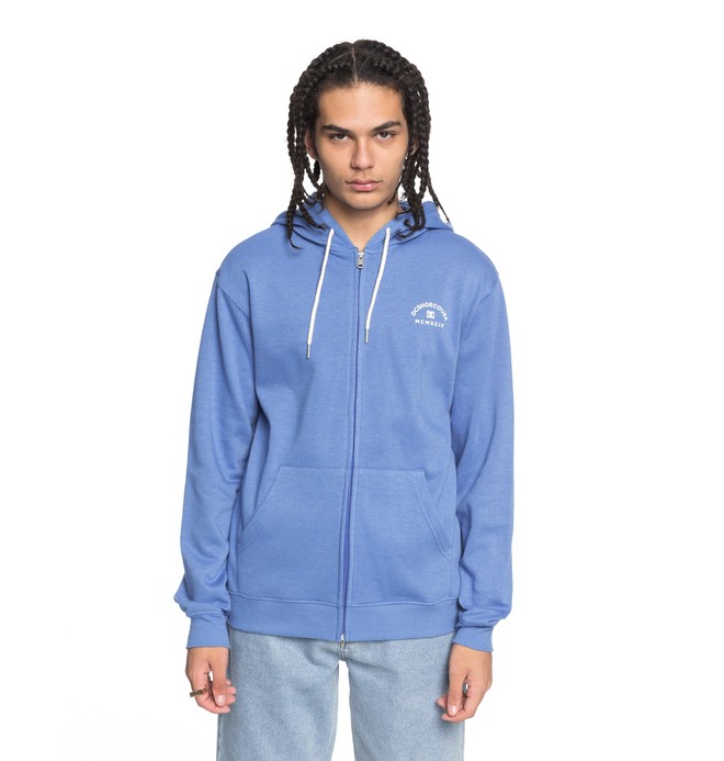 dcshoes, Rebel - Sudadera con Capucha y Cremallera para Hombre, CAMPUNULA (blv0) 0 Rebel - Sudadera con Capucha y Cremallera para Hombre Azul EDYFT03369 DC Shoes