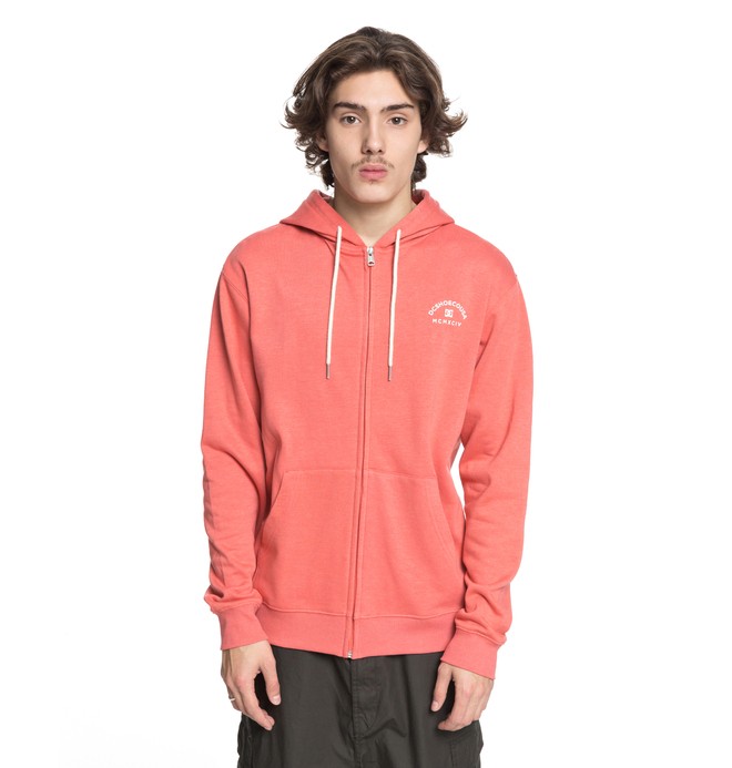 dcshoes, Rebel - Sudadera con Capucha y Cremallera para Hombre, PORCELAIN ROSE (mke0) 0 Rebel - Sudadera con Capucha y Cremallera para Hombre Rosa EDYFT03369 DC Shoes