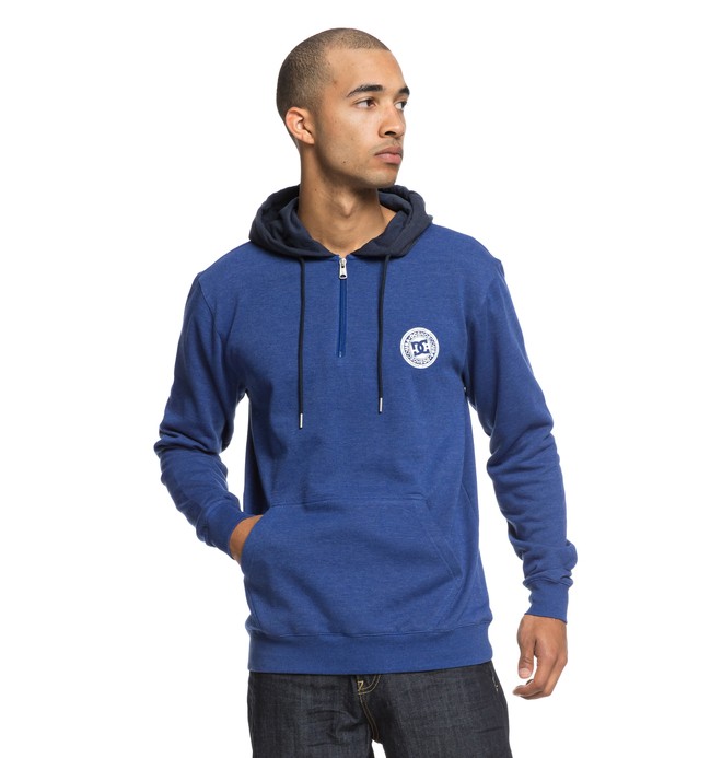 dcshoes, Rebel Half Zip Hoodie, SODALITE BLUE (byb0) 0 Rebel Half Zip Hoodie Blue EDYFT03395 DC Shoes