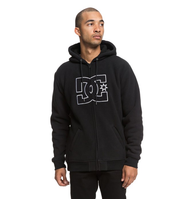 dcshoes, Sudadera de Sherpa con Capucha y Cremallera New Star, BLACK (kvj0) 0 Sudadera de Sherpa con Capucha y Cremallera New Star Negro EDYFT03399 DC Shoes